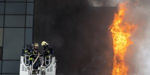 Φλεγόμενο κτίριο στη Μόσχα - Φωτογραφία Αρχείου