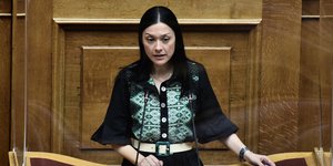 Η κοινοβουλευτική εκπρόσωπος του ΠΑΣΟΚ - ΚΙΝΑΛ Νάντια Γιαννακοπούλου