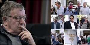 Πλήθος κόσμου στο Α' νεκροταφείο για το τελευταίο αντίο στον Ηλία Νικολακόπουλο