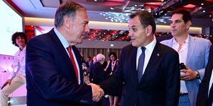 Ο Νίκος Παναγιωτόπουλος με τον Μάικ Πομπέο