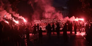 Πορεία διαμαρτυρίας στο κέντρο της Αθήνας για την αποφυλάκιση του απεργού πείνας, Γιάννη Μιχαηλίδη