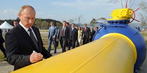 Ο Πούτιν σε εγκαταστάσεις της Gazprom
