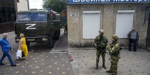 Ρώσοι στρατιώτες στην κατεχόμενη Μελιτόπολη