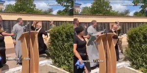 Η στιγμή της επίθεσης του Ρώσου παπά στον Ουκρανό ιερέα