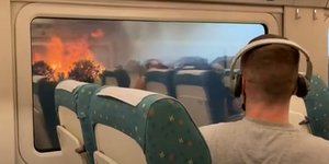Τρένο περικυκλώθηκε από φωτιά στην Ισπανία