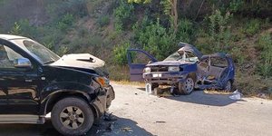 Το ΙΧ που ενεπλάκη στο τροχαίο δυστύχημα