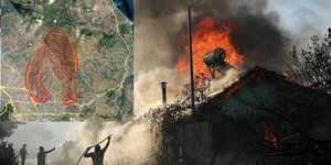 Φωτιά στην Πεντέλη: O χάρτης με τα ενεργά μέτωπα σε Γέρακα, Παλλήνη, Ανθούσα