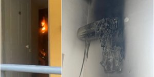 Φωτιά κλιματιστικό Κάβος Κέρκυρα