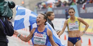 Η Αντιγόνη Ντρισμπιώτη τη νίκη στον αγώνα βάδην 20 χιλιομέτρων