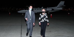 Η άφιξη της γερουσιαστού Μάρσα Μπλάκμπερν στην Ταϊβάν