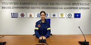 Η εκπρόσωπος της Πυροσβεστικής, ανθυποπυραγός Ραφαέλλα Τζίμα