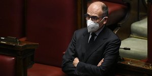 O Ενρίκο Λέτα, αρχηγός του κεντροαριστερού Δημοκρατικού Κόμματος της Ιταλίας