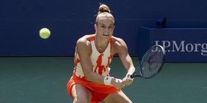 Η Μαρία Σάκκαρη σε προσπάθειά της στον 2ο γύρο του US Open