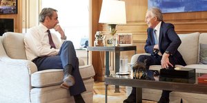 Ο Κυριάκος Μητσοτάκης συναντήθηκε με τον πρώην πρωθυπουργό της Βρετανίας, Tony Blair