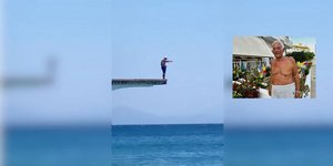 O 92χρονος στη Ρόδο που έγινε viral με τη βουτιά του