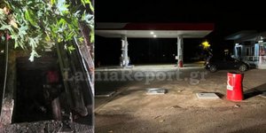 Το πρατήριο βενζίνης κινδύνεψε από την πτώση του κεραυνού