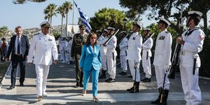 Ιερό Προσκύνημα Παναγίας Εκατονταπυλιανής Πάρου παρέστη σήμερα η Πρόεδρος της Δημοκρατίας κυρία Κατερίνα Σακελλαροπουλου