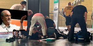 Η στιγμή της επίθεσης με μαχαίρι στον Σαλμάν Ρούσντι 