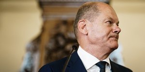 Ο Γερμανός καγκελάριος Όλαφ Σολτς μετά την κατάθεσή του για το σκάνδαλο Cum-Ex