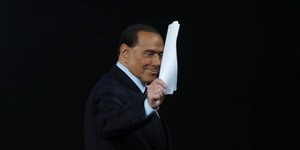 O αρχηγός της Forza Italia, Σίλβιο Μπερλουσκόνι 