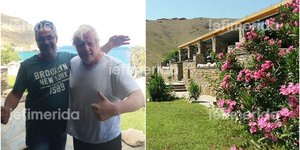 Με τον ιδιοκτήτη της ταβέρνας, Γιώργο Αντωνιάδη