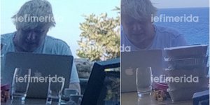 Νέες φωτό του Μπόρις Τζόνσον από την ταβέρνα στην Κάρυστο