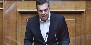 Ο Αλέξης Τσίπρας στη Βουλή
