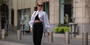 στιλάτη γυναίκα στην Εβδομάδα Μόδας