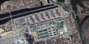 Το πυρηνικό εργοστάσιο της Ζαπορίζια από το δορυφόρο 