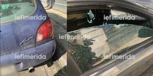 Σημάδια από τις σφαίρες σε σταθμευμένα αυτοκίνητα στην εκτέλεση στα Πετράλωνα