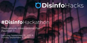 Λογότυπο του διαγωνισμού DisinfoHackathon στη ΔΕΘ/ Φωτογραφία: disinfohacks.com