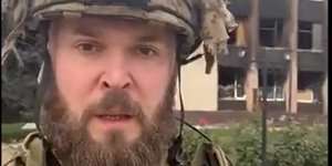 Ουκρανός αξιωματικός από το Ιζιούμ/ Φωτογραφία: Twitter