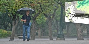 βροχερός καιρός στην αθήνα