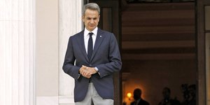 Ο πρωθυπουργός, Κυριάκος Μητσοτάκης, στο Μέγαρο Μαξίμου