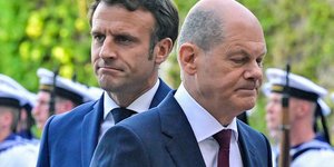 Εμμανουέλ Μακρόν και Όλαφ Σολτς