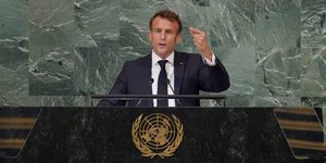 Ο Εμανουέλ Μακρόν στη συνέλευση του ΟΗΕ