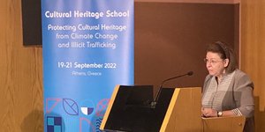 O χαιρετισμός της Λίνας Μενδώνη στο Μέγαρο Μουσικής 