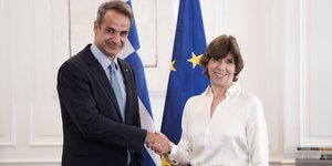 Ο Κυριάκος Μητσοτάκης με την ΥΠΕΞ της Γαλλίας