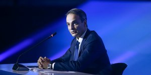 Ο πρωθυπουργός, Κυριάκος Μητσοτάκης κατά τη συνέντευξη Τύπου της 86ης ΔΕΘ