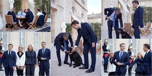 Ο Κυριάκος Μητσοτάκης με τον Εμανουέλ Μακρόν στο Ελιζέ 