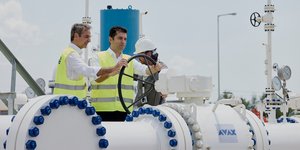 Ο πρωθυπουργός, Κυριάκος Μητσοτάκης και ο Βούλγαρος ομόλογός του, Κίριλ Πέτκοφ