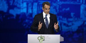 Ο Κυριάκος Μητσοτάκης στη ΔΕΘ