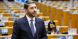 Ο πρόεδρος του ΠΑΣΟΚ-ΚΙΝΑΛ, Νίκος Ανδρουλάκης, σε ομιλία του στο Ευρωκοινοβούλιο