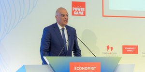 O Έλληνας ΥΠΕΞ, Νίκος Δένδιας, στην ομιλία του στο 2ο Metropolitan Summit του Economist