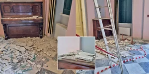 Σεισμός στη Σάμο: Κατέρρευσε η οροφή του δημαρχείου