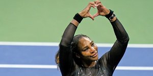 Η Σερένα Γουίλιαμς μετά την «τελευταία παράστασή» της στο αμερικανικό όπεν στις 3 Σεπτεμβρίου 2022