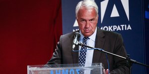 Ο υπουργός Εσωτερικών Μάκης Βορίδης στην εκδήλωση της ΝΔ στο Ωραιόκαστρο