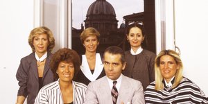 Οι αδελφές Fendi με τον Karl Lagerfeld