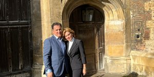 Άδωνις Γεωργιάδης και Ευγενία Μανωλίδου στο Κέμπριτζ