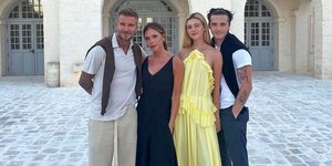 Ντέιβιντ και Βικτόρια Μπέκαμ με τον γιο τους Μπρούκλιν και τη νύφη τους Νίκολα